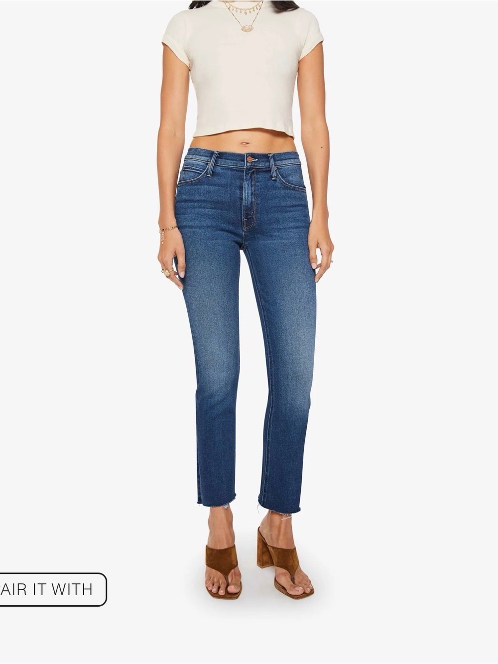Mother denim mid rise dazzler ankle Frey jeans size 25